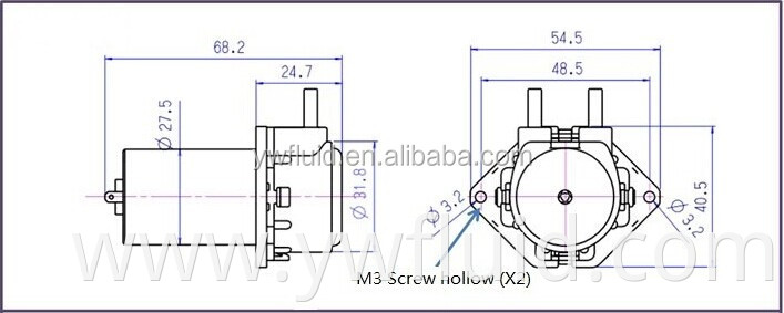 Micro adjustable chemical peristaltic small dosing pump